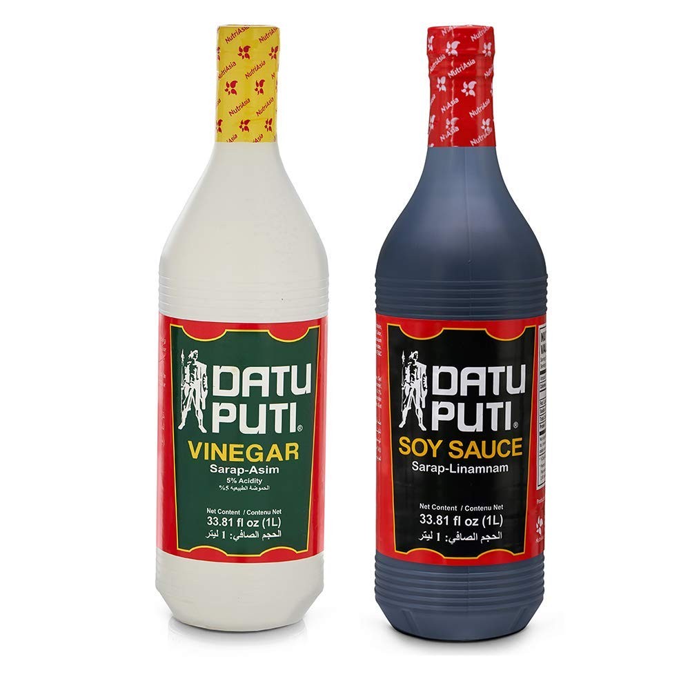 Datu Puti Vinegar and Soy Sauce Value Pack 1 liter bottle of each