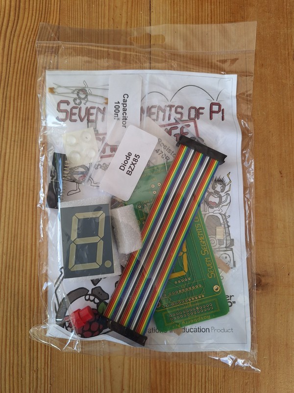 Seven Segments of Pi Challenge. Raspberry Pi 7 Segment Display kit. Sealed.
