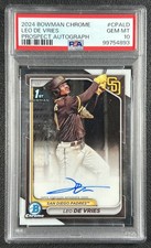 LEO DE VRIES PSA 10 2024 BOWMAN CHROME #CPA-LD 1ST PROSPECT AUTO PADRES 4893