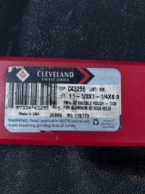 Cleveland C43255 3-Flute Pm+ Hss-E Square Cc Special Profile Roughing Endmil