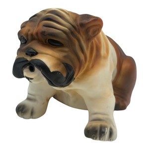 VINTAGE Motion Activated Battery Operated Electronic Barking Bulldog Statue