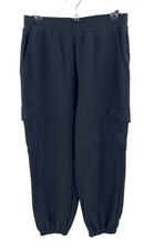 Varley Joggers Womens M Clarice Cargo Pants DoubleSoft Fabric High Rise Black