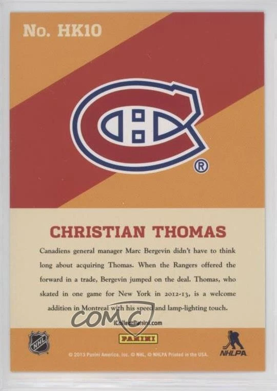 2013 Panini Toronto Fall Expo Score Hot Rookies Lava Flow Christian Thomas RC - Image 2 of 2