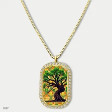Amazing Tree Of Life Pendant Necklace Chain Image Dog Tag Chain Gift Design Char