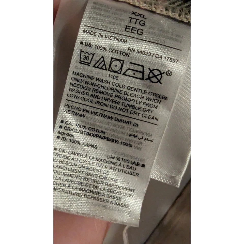 Old Navy Boyfriend Plaid Shirt Pink Green Gray XXL Cotton Long Sleeve Flannel - Image 3 of 4