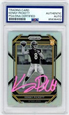 Kenny Pickett Signed 2022 Panini Prizm Variation Rookie Card RC #301 PSA. rookie card picture