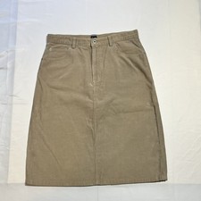 Vintage Gap Skirt Womens Beige Corduroy Pencil Straight Formal Size 10 31 Waist