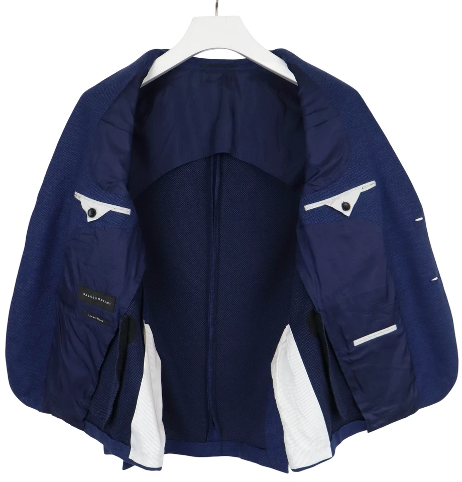 Blazer Baldessarini Richardson para hombre (UE) 52 azul mezcla de lino de una hilera Foto 4 de 4
