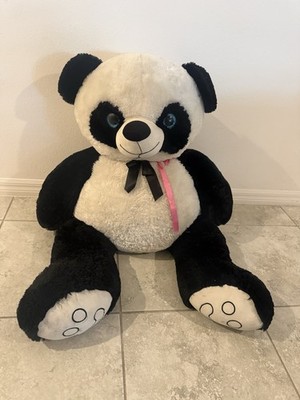 Jumbo Panda Stuffed Animal Plush Toy Large Size Black White 43 Inch and Up