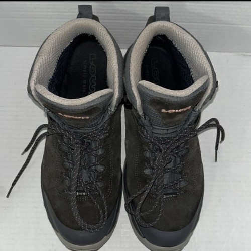 Lowa Malta GTX Mid top Waterproof womens 9 Hiking Boots Shoes Lace Up Dark Gray - Picture 5 of 7
