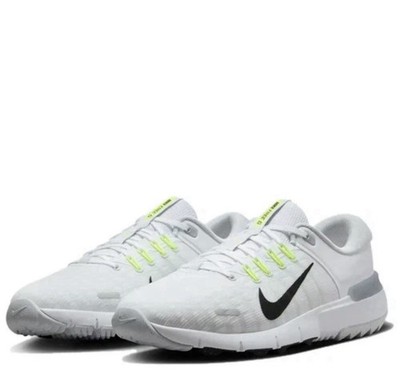 Nike Free Golf NN W Turf Shoes White Grey Volt FQ7875-101 Men's