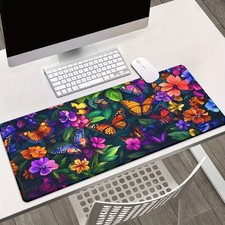 40 90cm1pc vivid butterfly and flower high definition print mouse pad - XXL non-