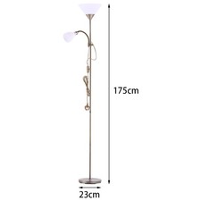 175cm Tall 2 Way LED Floor Lamp Adjustable Lounge Reading Free Standing Light