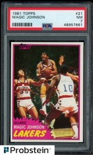 1981 Topps Basketball #21 Magic Johnson Los Angeles Lakers HOF PSA 7 NM