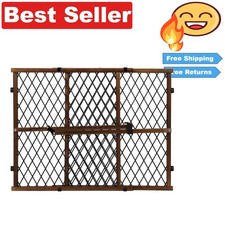 Position  Lock Farmhouse Baby Gate, Pressure-Mounted, 26-42  Adjustable