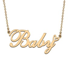 Baby Name Necklace Personalized for Women Stainless Steel Pendant Jewelry Gift f