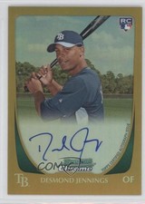 2011 Bowman Chrome Gold Refractor Rookie 35/50 Desmond Jennings #203 Auto 0t3