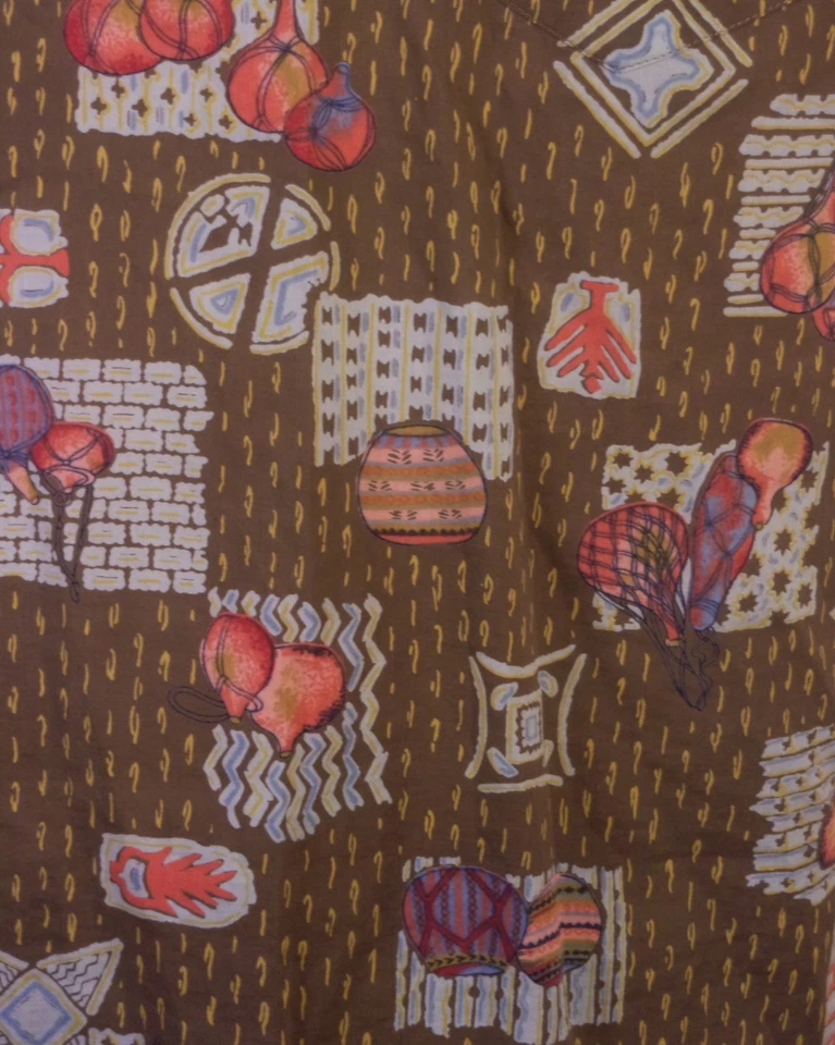 vintage 80s EUC Reyn Spooner Pullover 1/2 Button Camp Shirt Hawaiian Tiki XL - Image 3 of 4