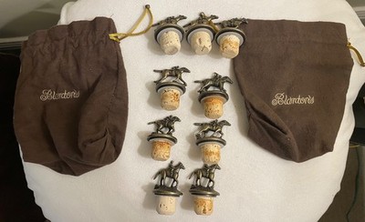 9! Blanton's Bourbon Bottle Top Stoppers N, N, N, B, B, A, O, L With Two Bags