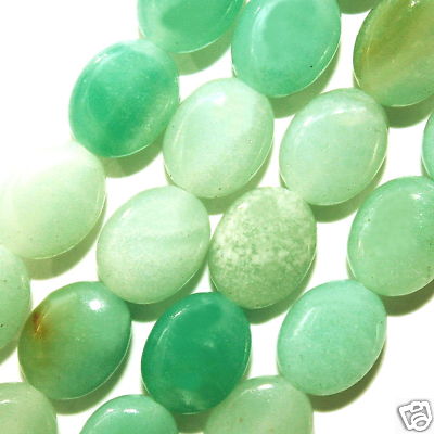 AMAZONITE NATURAL GEMSTONE OVAL BEADS JEWELRY BRACELET NECKLACE 8X10M BEAD S85