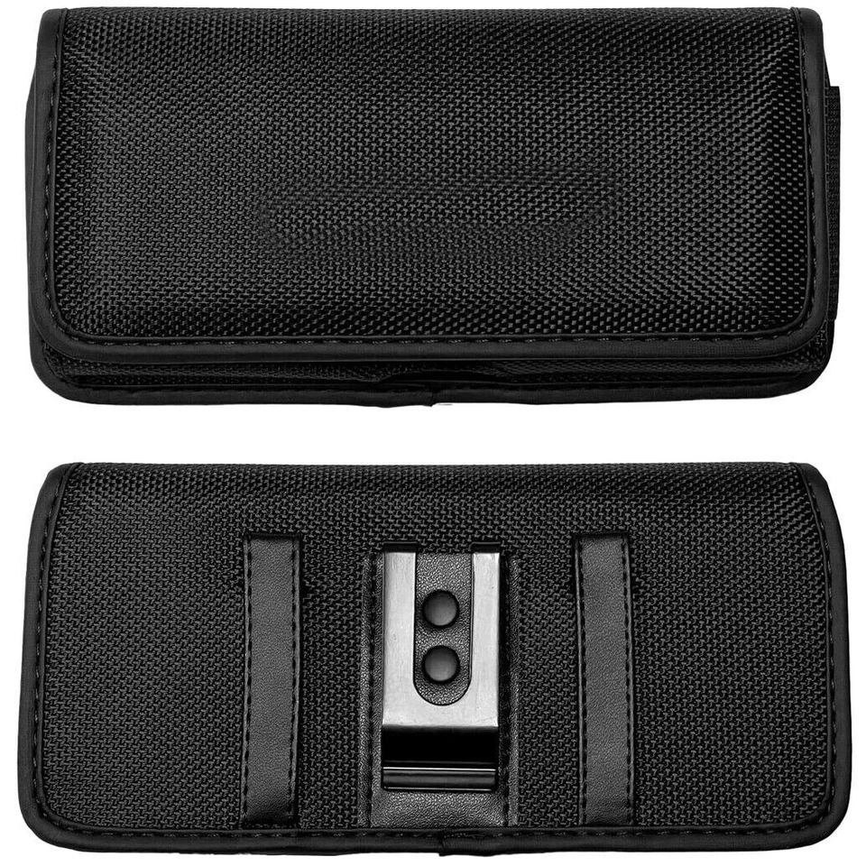 Nylon Belt Clip Holster Carrying Pouch Case For iPhone 16 15 14 13 12 11 Pro Max - Image 2 of 4