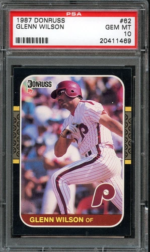 1987 Donruss Baseball Glenn Wilson #62 PSA 9