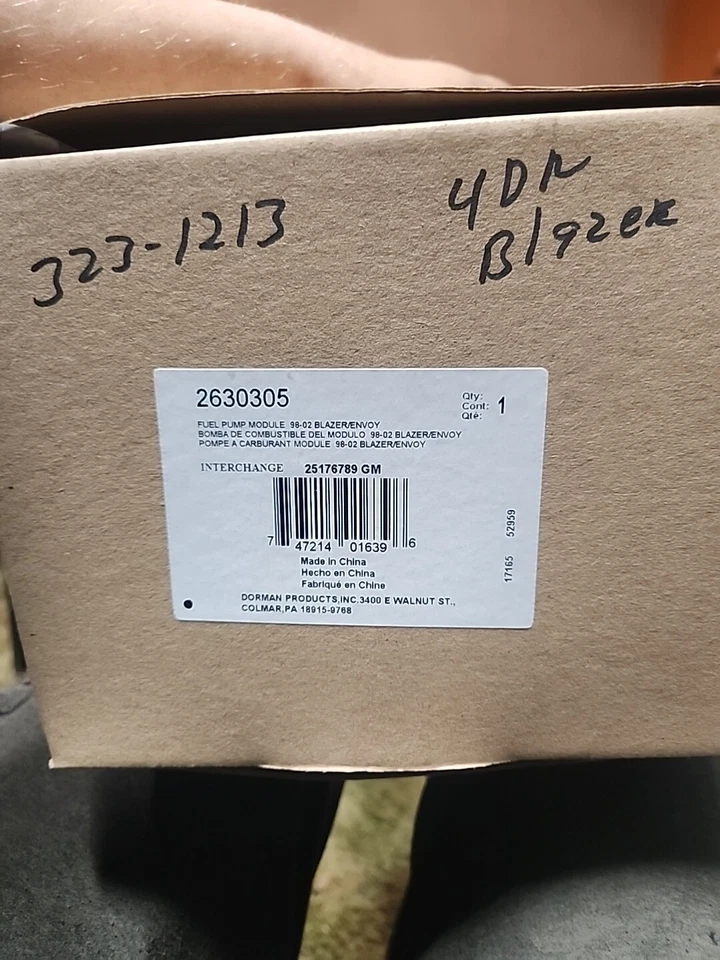 Bomba de combustible Dorman 2630305 98 03, Blazer, GMC Jimmy, Bravada, 4 puertas Foto 4 de 4