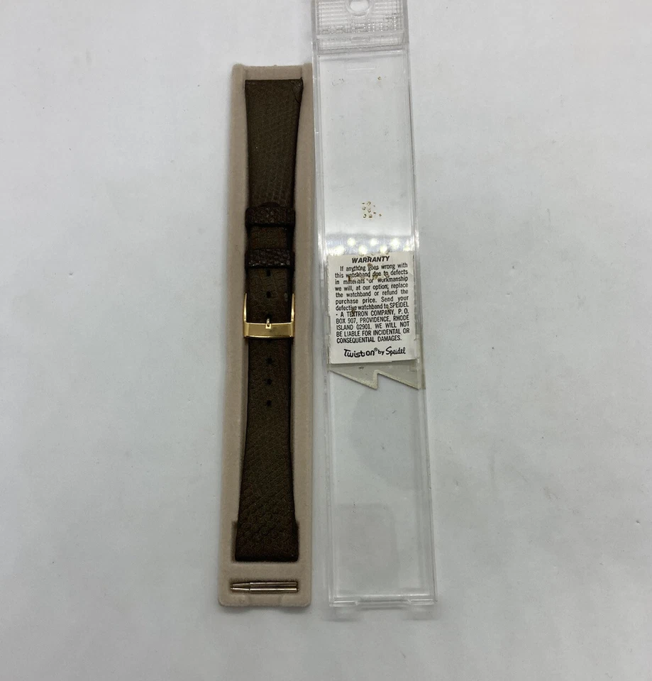 TWIST-ON BY SPEIDEL Ladies Leather Watch Band Strap Original Box Brown 22 - Image 2 of 4