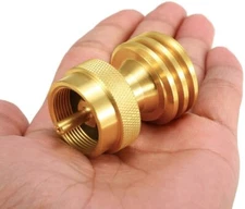 Converter Propane LP TANK POL Service Valve to QCC Type 1 Outlet Brass Adapter