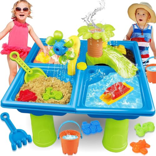 4 In 1 Sand Water Table For Toddlers Kids Portable Water Play Table Beach Toys 2