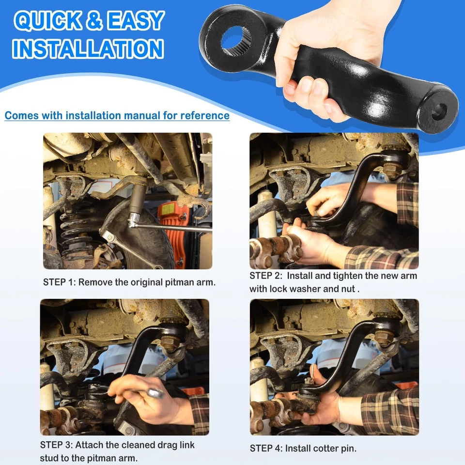 Brazo Drop Pitman 6610 compatible con 84-01 Jeep Cherokee XJ y 86-92 Comanche MJ | 6-7" Foto 3 de 4