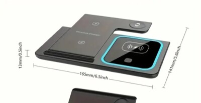 3 In 1 Fast Charging Station, Folding Wireless Charger Stand For IPhone 14,13,12