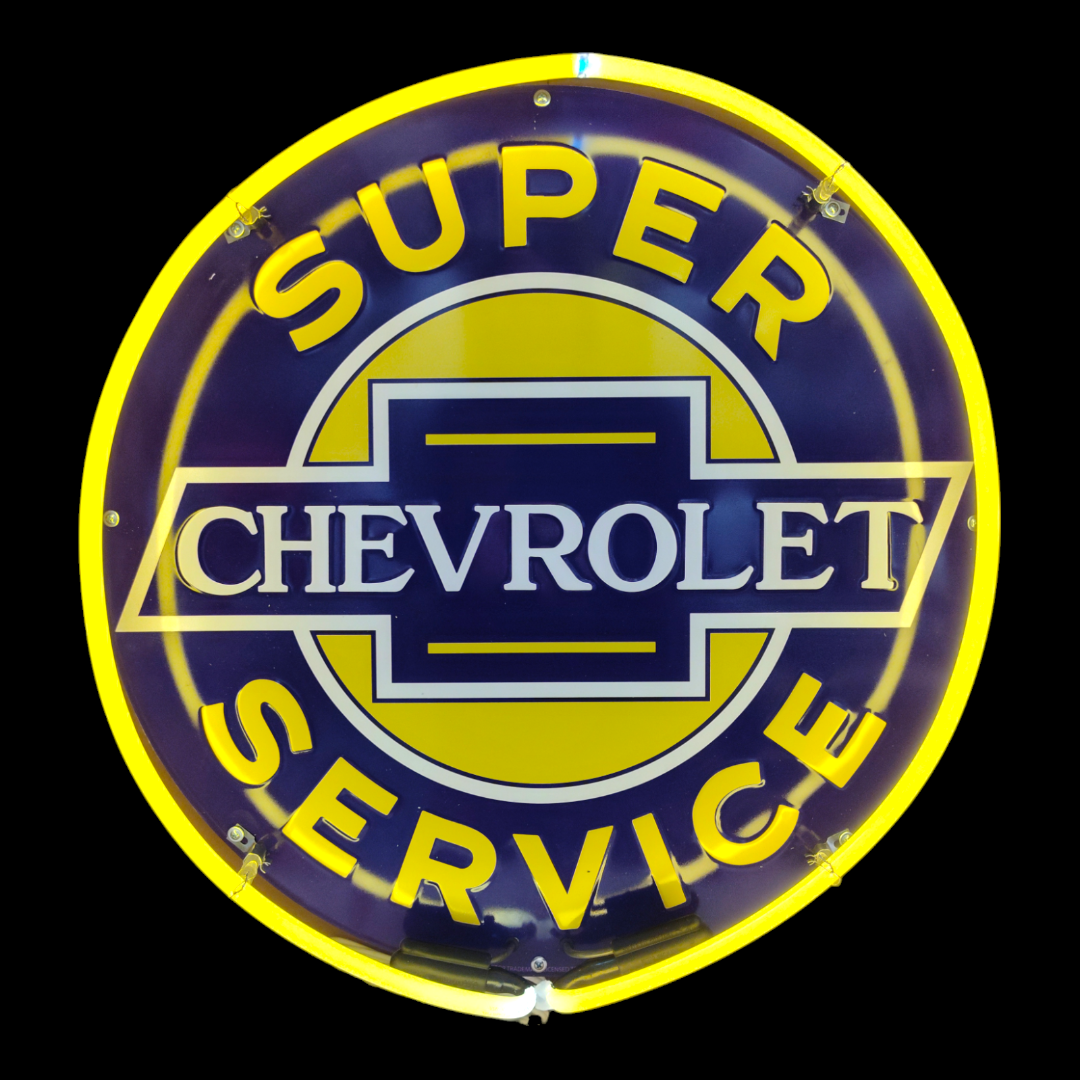 Super Chevrolet Neon Sign / Chevy Signs / Classic Car Man Super Chevrolet Neon Sign / Chevy Signs / Classic Car Man
