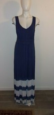 NURTURE Women's Blue Tie Dyed Empire Waist Maxi Dress SIZE S