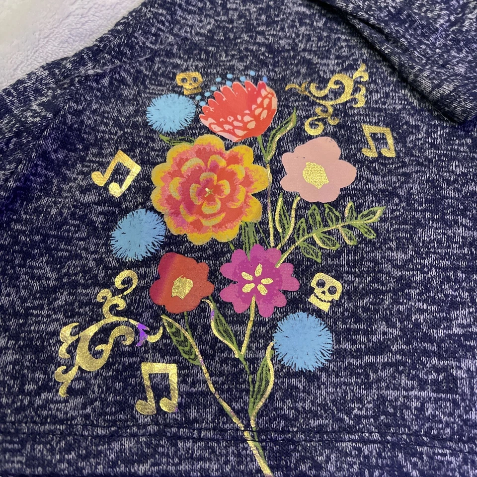 Suéter Disney Jumping Beans Azul Marino Ligero Rayón Música Flores Talla 6 Foto 2 de 4