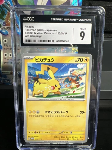 CGC 9 MINT Pikachu 120/SV-P Promo Japanese Pokemon Card #120 SV-P