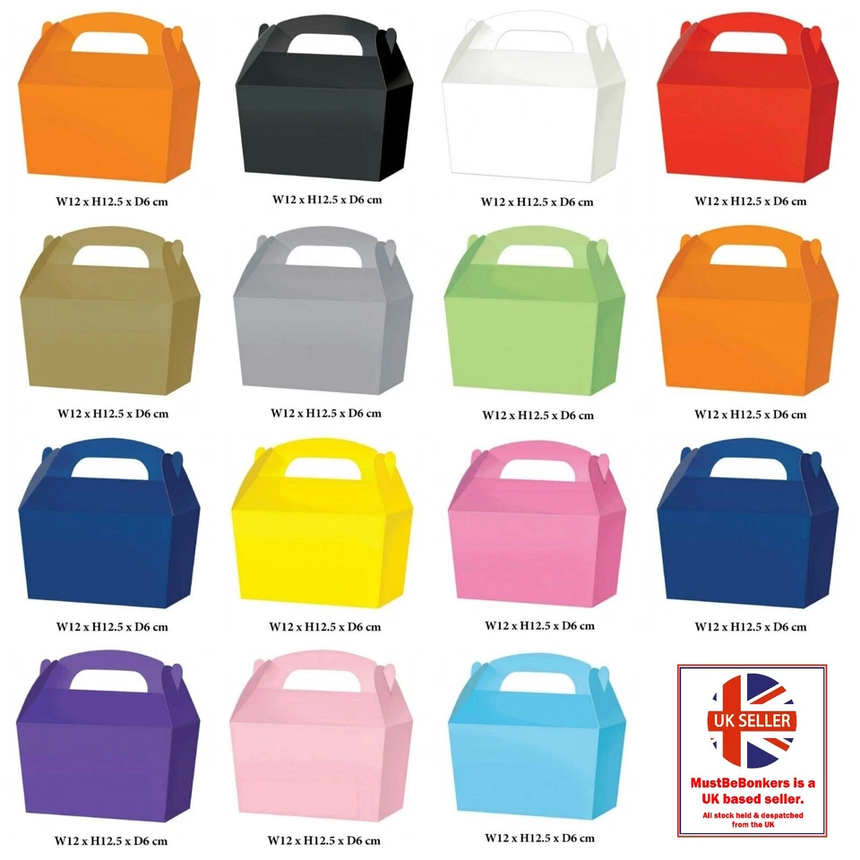 PLAYWRITE GROUP Small Candy Sweet Party Treat Boxes - Gift Loot Box - Choose From 13 Colours