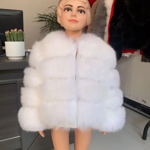 Children's warm Fur Jacket Real Fur Jacket Suitable Girls and Boys Fur Jacket - Picture 39 of 41