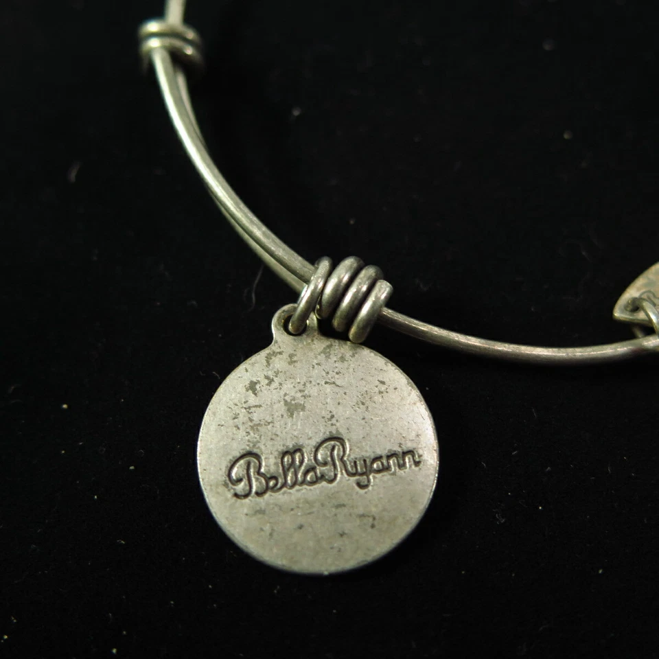 Bella Ryan Silver Tone Expandable Charm Bangle Bracelet - Image 3 of 3
