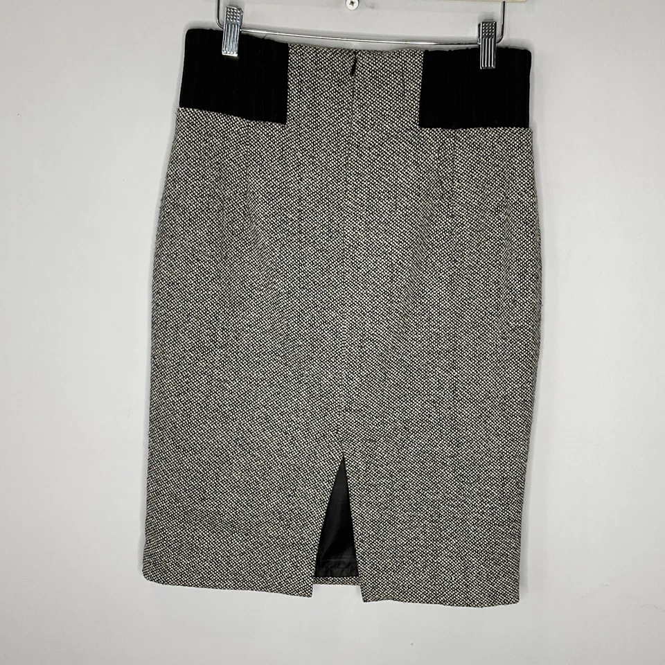 Falda Mujer ZARA Talla Mediana Gris Poliéster Mezcla Lana Forrada Foto 3 de 4