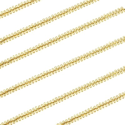 Gold Lace Trim 18 Yards Gold Gimp Braid Scroll Braid Trim Gold Metallic Swirl