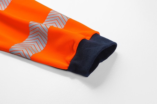 Hi-Vis Reflect Tape Safety Long Sleeve T-Shirt Work Wear Construction Shirt - Picture 8 of 15