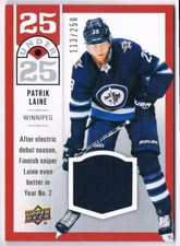 2018-19 UPPER DECK 25 UNDER JERSEY PATRIK LAINE 113/250 WINNIPEG JETS #U25-10