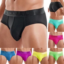 JOCKMAIL Men's Sexy Boxer Briefs Mesh Pouch Underwear Low-waist Underpants