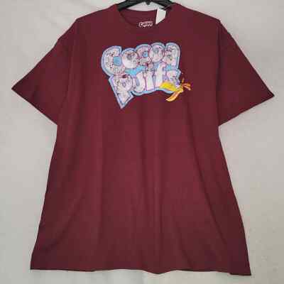Cocoa Puffs Shirt Mens 2XL XXL Burgundy Brown Cereal Retro Casual Distressed NWT