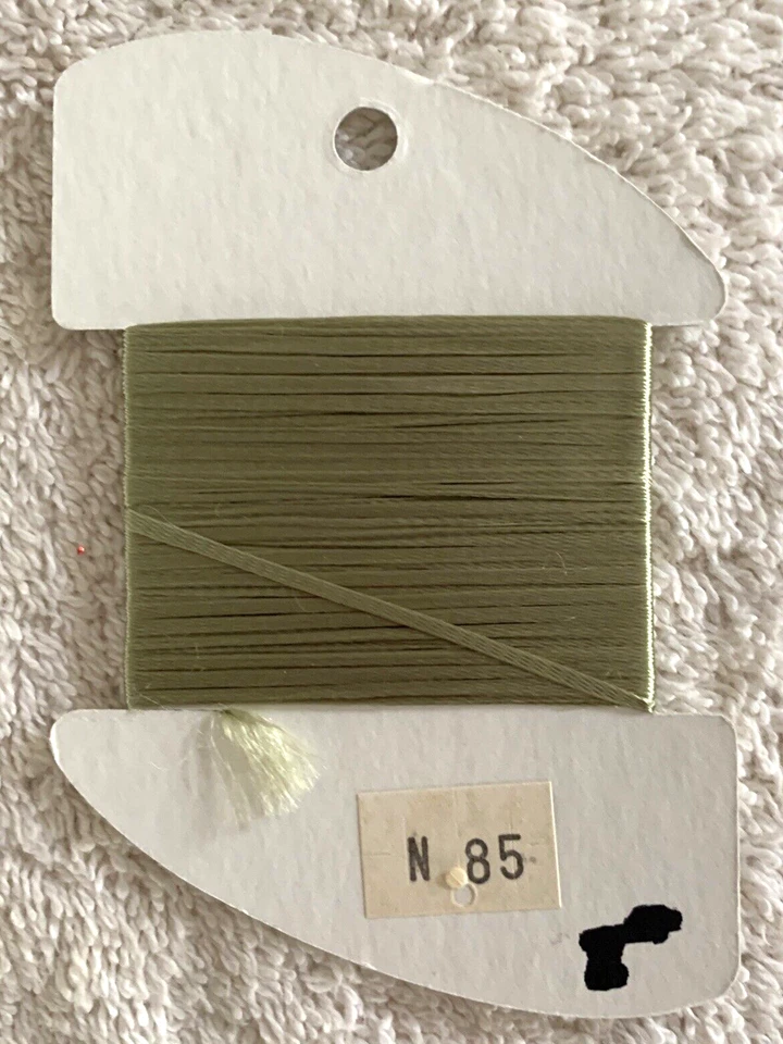 Rainbow Gallery Neon Rays Needlepoint Ribbon Rayon 1 Card 10 yards N 85 Green - Image 2 of 4