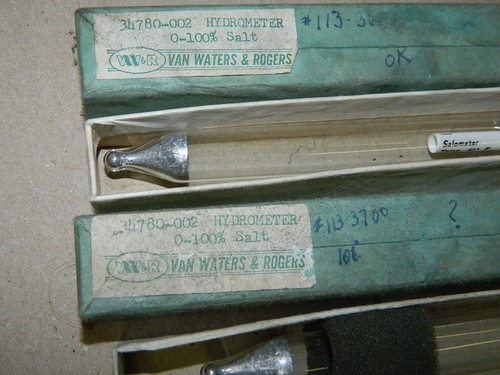 Van Waters & Rogers 34780-002 Hydrometer Braun Knecht ( 3 piece LOT ) - Picture 2 of 4