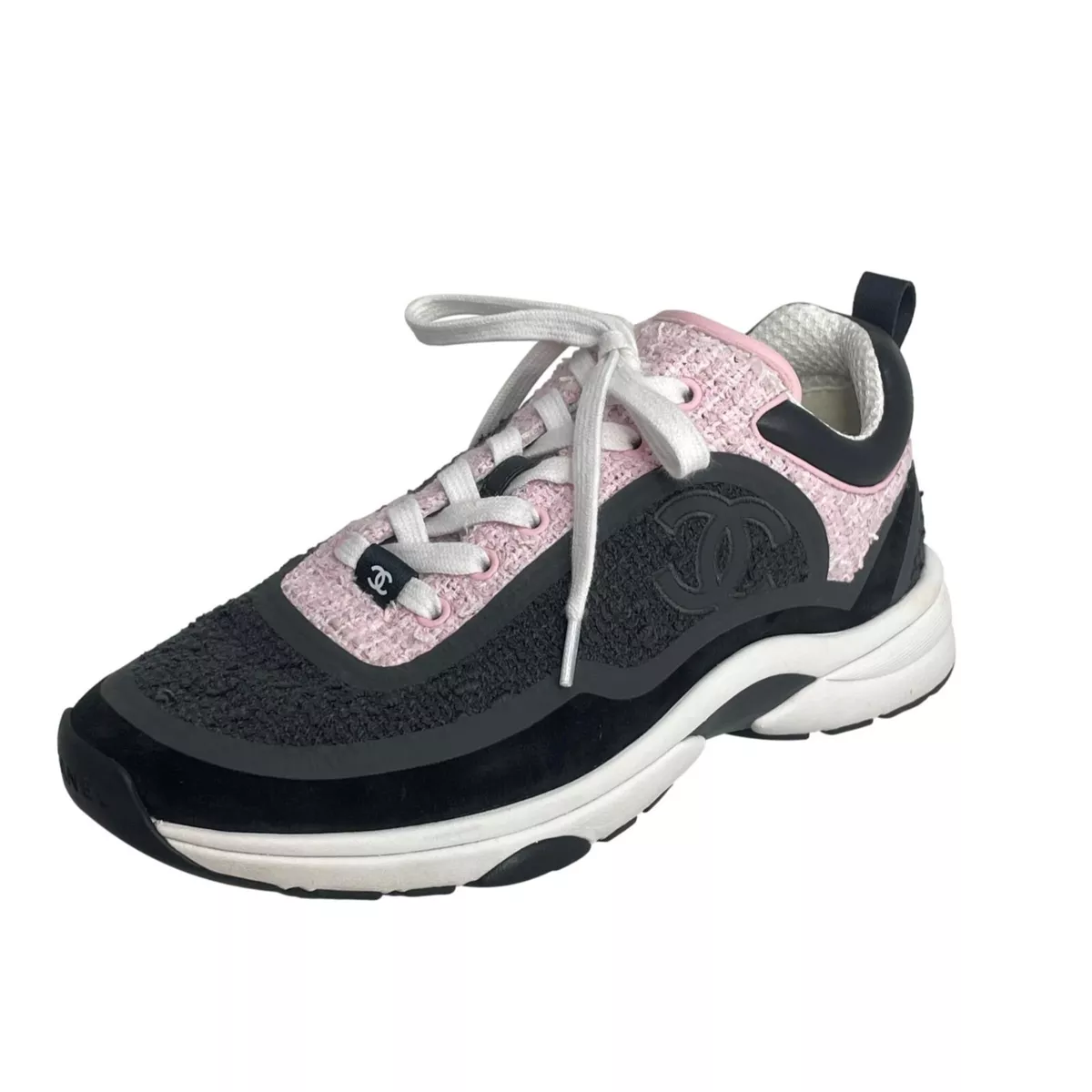 Chanel Low Top Trainer Pink Silver for Women