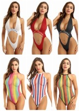 Women Crotchless Bodysuit Body Stocking Lingerie Fishnet Nightwear Underwear