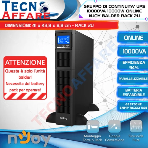 Gruppo Di Continuità UPS Online Onda Sinusoidale Pura 10000VA 10000W nJoy Balder